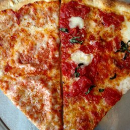 two slices of pizza on a plate
