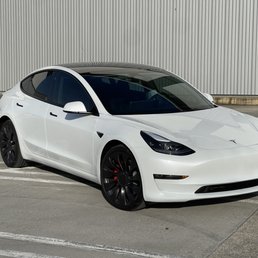 Model 3 Tint and PPF around Door Rocker Panels.