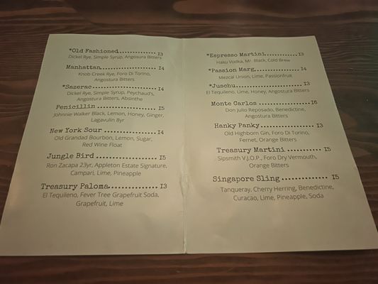 Menu photo 2 The Treasury at Shangri-La Austin, TX Menu photo 2 The Treasury at Shangri-La Austin, TX
