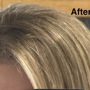 Opulent Beauty - Actual blonde blotches before they stripped it - Hair Salons Near Me - Palos Heights, Illinois Opulent Beauty - Actual blonde blotches before they stripped it - Hair Salons Near Me - Palos Heights, Illinois