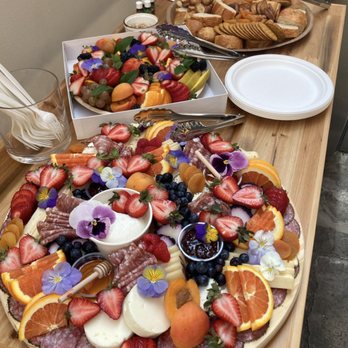 Curated Spread - XL grazing board, Large carb/cracker board, and Medium fruit platter. - Caterers Near Me - Los Angeles, California