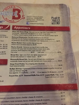 Menu photo 3 Mister B's Pizza & Wings Henderson, KY