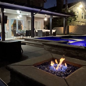 Sunset Outdoor Creations - a patio with a fire pit - General Contractors Near Me - Corona, California Sunset Outdoor Creations - a patio with a fire pit - General Contractors Near Me - Corona, California