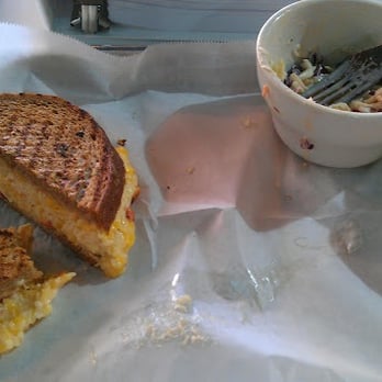 Parker & Otis - Grilled Pimento Cheese Sandwich (comes with coleslaw), $5.99 - Specialty Food Near Me - Durham, North Carolina Parker & Otis - Grilled Pimento Cheese Sandwich (comes with coleslaw), $5.99 - Specialty Food Near Me - Durham, North Carolina