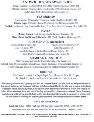 Menu photo 3 Beachside Bistro Bay Saint Louis, MS Menu photo 3 Beachside Bistro Bay Saint Louis, MS