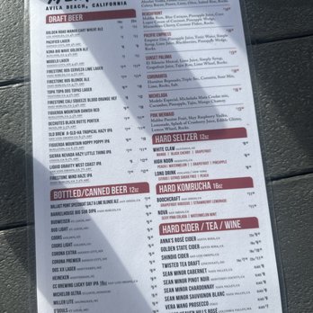Mr Rick's - Drinks menu - Bars Near Me - Avila Beach, California