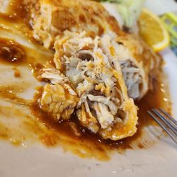 El Frijolito Restaurant - Chicken enchilada was a little dry. Needed more sauce.