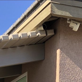 CS Patio Covers - Of how security camera was just left there on top of patio cover. - Patio Coverings Near Me - Indio, California