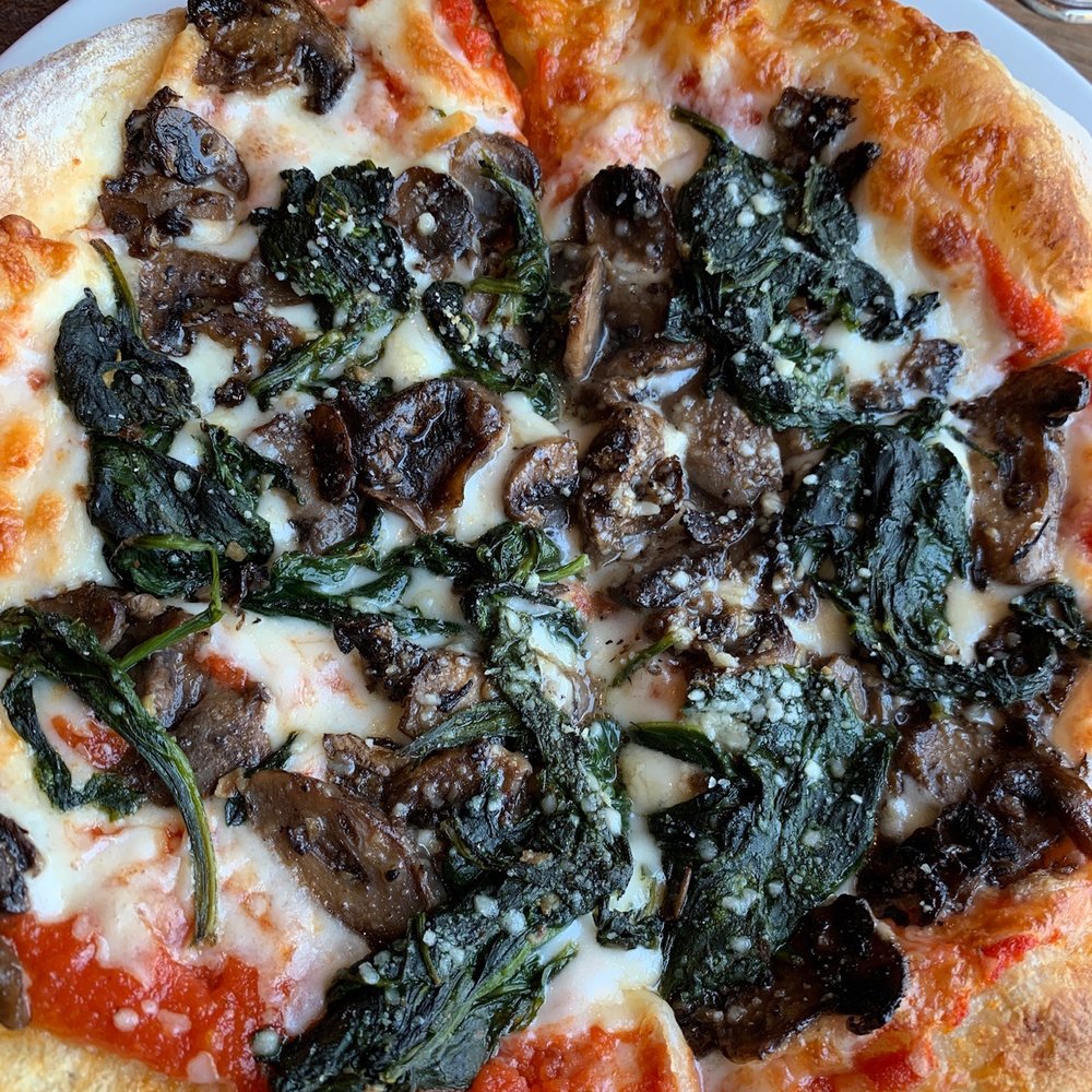 Tomatina - spinach and mushroom personal size pizza - Italian Near Me - Alameda, California Tomatina - spinach and mushroom personal size pizza - Italian Near Me - Alameda, California