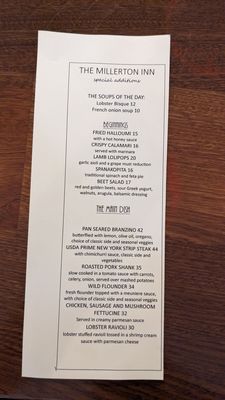 Menu photo 1 The Millerton Inn Millerton, NY Menu photo 1 The Millerton Inn Millerton, NY