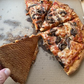 Local Roots - Their pizza has suffered with the new crust. A pre made crust (see the bottom) dusted with corn meal. - New American Near Me - Powell, Ohio