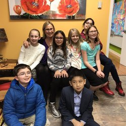 Village East Gifted - Founder of program, Tobi Phillips, with her class (grades 4-6)