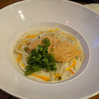 MeNami - Salmon creamy udon ~$15 - Japanese Near Me - Toronto, Ontario