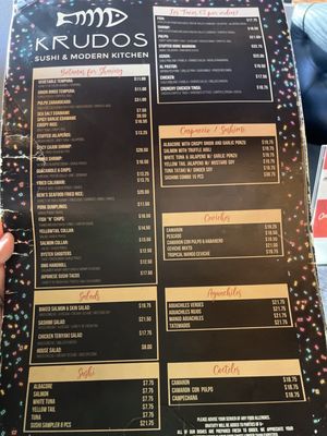 Menu photo 1 Krudos Sushi & Modern Kitchen Maywood, CA Menu photo 1 Krudos Sushi & Modern Kitchen Maywood, CA