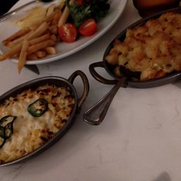 Cajun chicken, jalapeno cream corn and Mac and cheese Cajun chicken, jalapeno cream corn and Mac and cheese