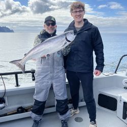 Gray Light Sportfishing - Andy and my nephew with a king salmon!