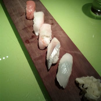 Morimoto - Our omakase sushi course. No self-respecting sushi chef would ever serve fish like that (look at the nigiri in the middle) - Japanese Near Me - Philadelphia, Pennsylvania Morimoto - Our omakase sushi course. No self-respecting sushi chef would ever serve fish like that (look at the nigiri in the middle) - Japanese Near Me - Philadelphia, Pennsylvania