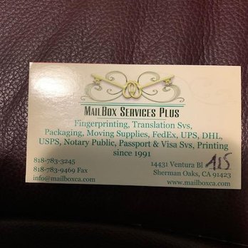 Mail Box Services Plus - Notaries Near Me - Sherman Oaks, California
