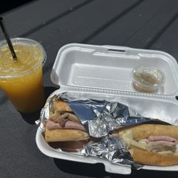 Elisa's Cuban Coffee and Kitchen - Cuban sammich and mango juice