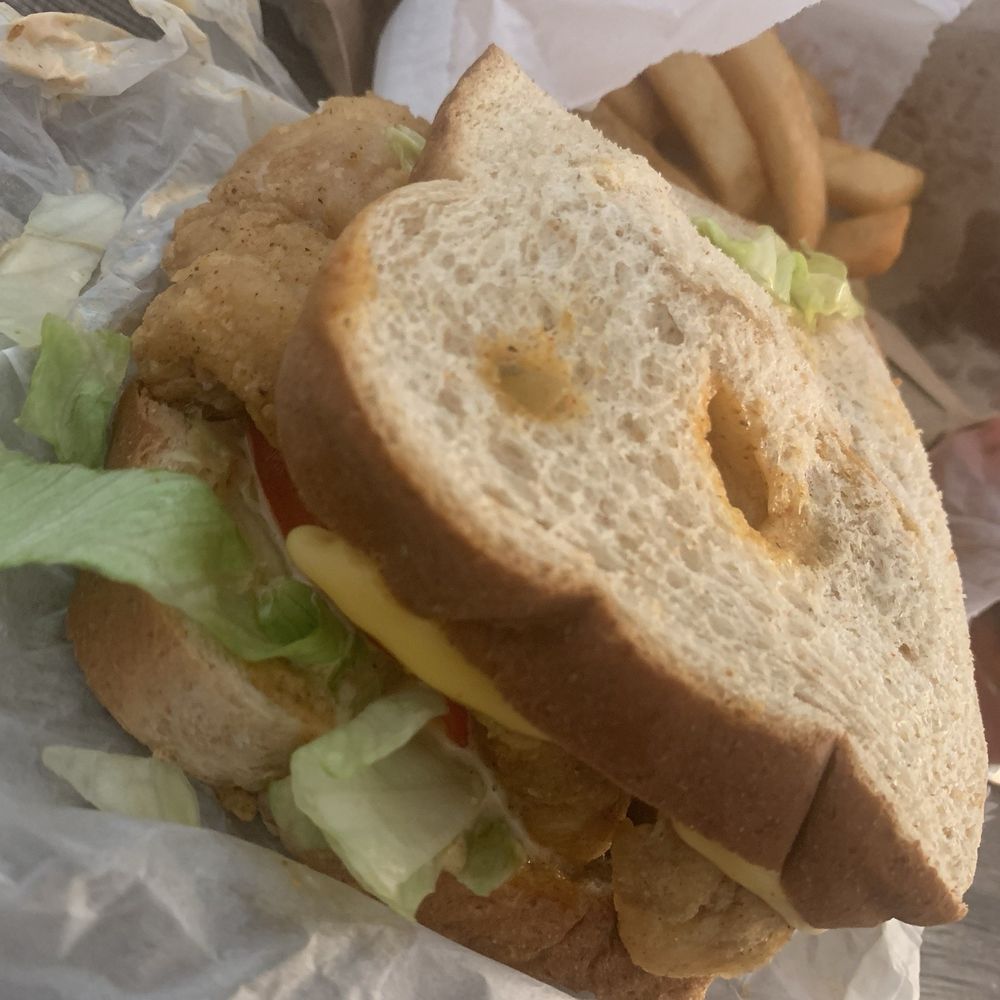 Deluxe Whiting sandwich combo with fries Deluxe Whiting sandwich combo with fries