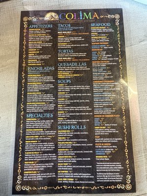 Menu photo 2 Colima Denver, CO