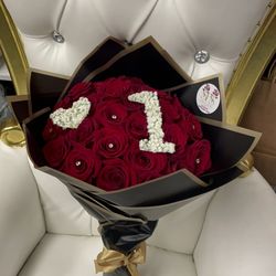 Sarita's Flower Shop - 50 roses bouquet