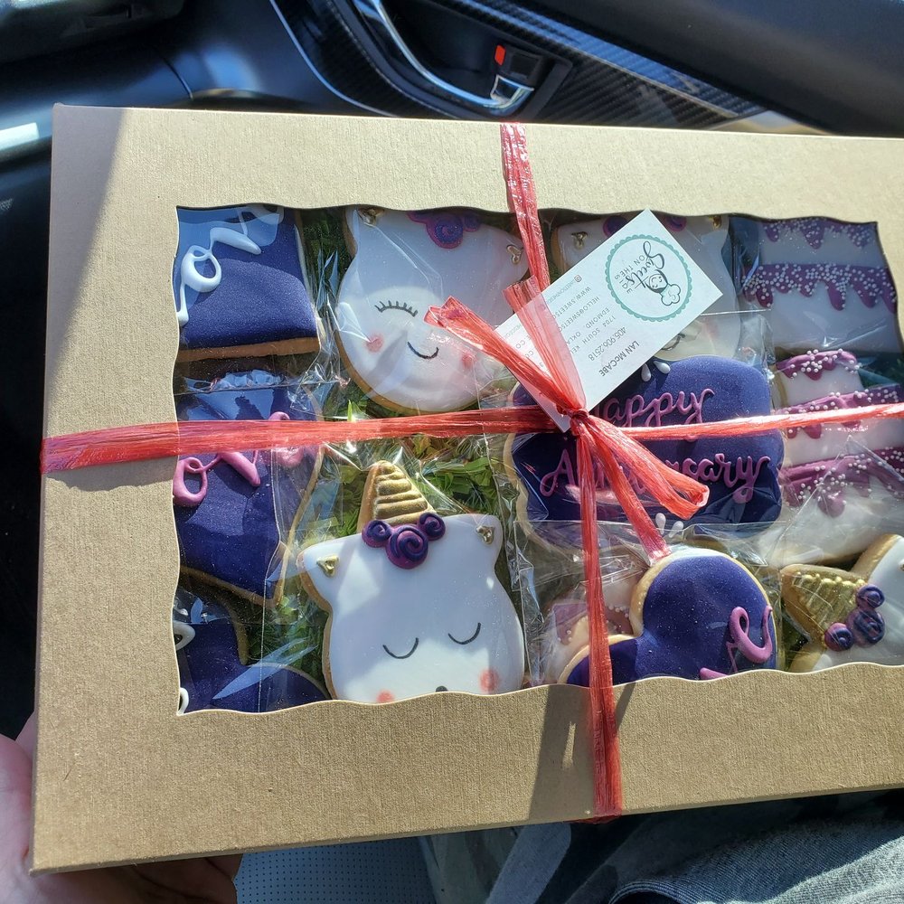 Sweets on the Side - Unicorn and purple anniversary cookies - Specialty Food Near Me - Edmond, Oklahoma
