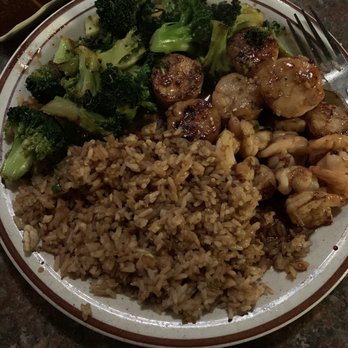 Hibachi Japanese Steak House - Shrim & Scallop teriyaki with just broccoli. - Japanese Near Me - Dover, Delaware