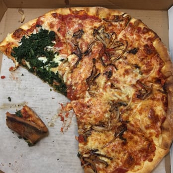 Capri Pizza & Pasta - Burnt onion, garlic ( barely there) / spinach and garlic. - Pizza Near Me - Ossining, New York Capri Pizza & Pasta - Burnt onion, garlic ( barely there) / spinach and garlic. - Pizza Near Me - Ossining, New York
