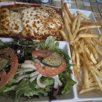 Santorini Cafe - Moussaka Plate - Greek Near Me - Austin, Texas
