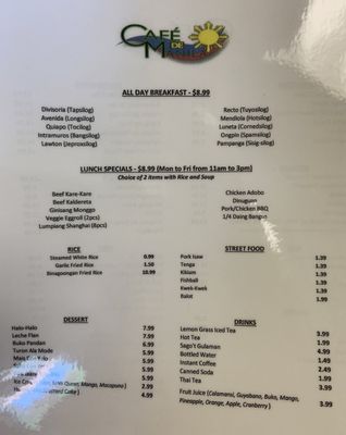 Menu photo 1 Cafe Manila Las Vegas, NV Menu photo 1 Cafe Manila Las Vegas, NV