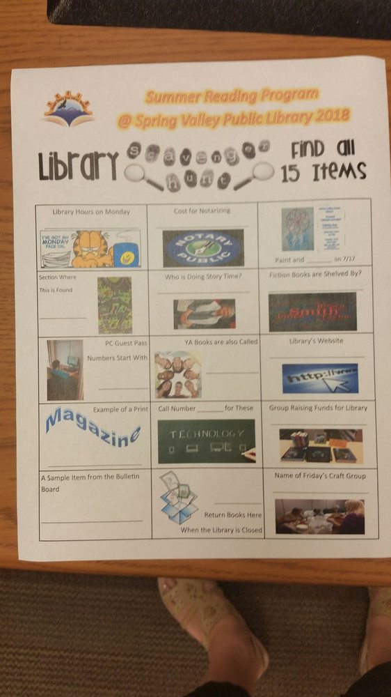 SPRING VALLEY LIBRARY Updated April 2024 17320 E Mule Deer Dr