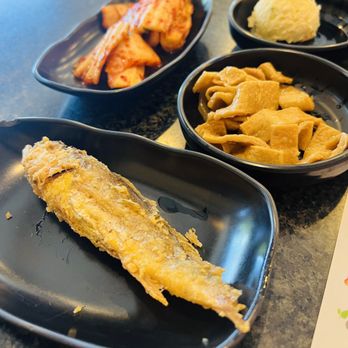 BCD Tofu House - Yellow Corvina fish. Careful lots of bones, but tasty. - Korean Near Me - Los Angeles, California BCD Tofu House - Yellow Corvina fish. Careful lots of bones, but tasty. - Korean Near Me - Los Angeles, California