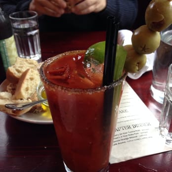 Cafe Aroma - Bloody Mary! Yummy and spicy :) - Italian Near Me - Idyllwild, California