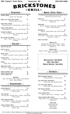Menu photo 2 Brickstones Grill Charlotte, NC Menu photo 2 Brickstones Grill Charlotte, NC