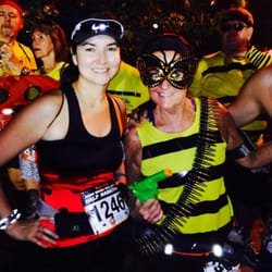 Miami Beach Halloween Half Marathon - Lady bug and a killer bee