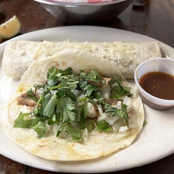 El Mariachi  Sabor De Mexico - Ala carte taco (on flour) and burrito... both yummy - Mexican Near Me - Watauga, Texas