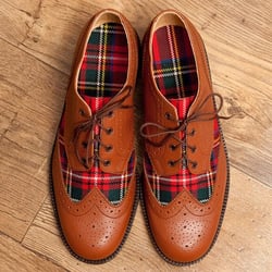 The English Kilt Company - Bespoke brogues, add your own tartan or tweed, choose any colour leather and which style brogue you want.