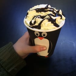 Caffé Ritazza - Hot chocolate in a cute penguin cup.