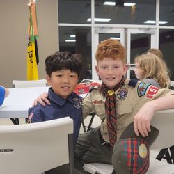 Buford First United Methodist Church - Isaac's first cub scout meeting