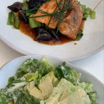 Rooftop - Salmon with Caesar salad combo. The salmon was cooked perfectly and very tasty. The salad was refreshing. - New American Near Me - Walnut Creek, California Rooftop - Salmon with Caesar salad combo. The salmon was cooked perfectly and very tasty. The salad was refreshing. - New American Near Me - Walnut Creek, California