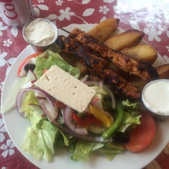 Amino's - This is there chicken plate with greek  salad and  Greek potatoes.  It is amazing in my humble opinion :) - Greek Near Me - Oromocto, New Brunswick