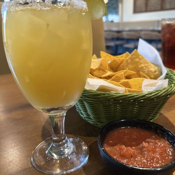 La Fiesta - House margarita with chips and salsa - Mexican Near Me - Port Orange, Florida