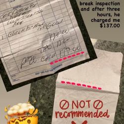 Smiling Chuck's Auto Service - Receipt