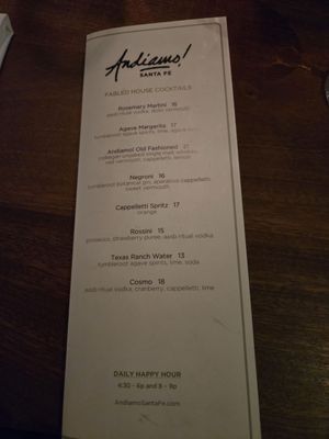 Menu photo 2 Andiamo! Santa Fe, NM