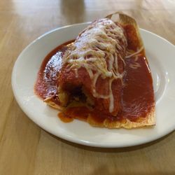 Sabor Real Restaurant - Pork tamale with red chile sauce