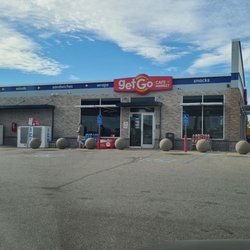 GetGo Cafe + Market - View of GetGo from fuel pumps