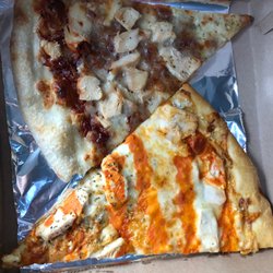 Nino's Pizza - Buffalo chicken pizza and BBQ chicken pizza. So tasty!