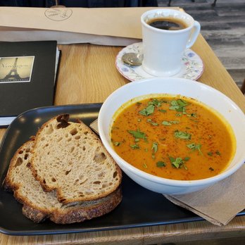 EPICanmore - a bowl of soup and a slice of bread - Creperies Near Me - Canmore, Alberta