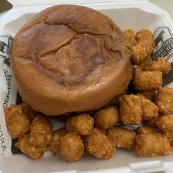 JLB Eatery - Crazy Burger with tots